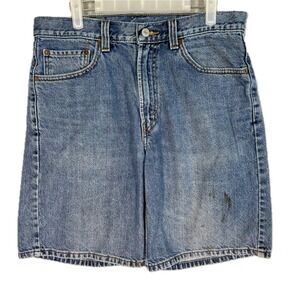 Levi's 550 Men's Shorts 33 Blue Denim Mid-Rise Relaxed Pockets Medium Wash M1704